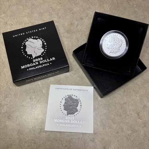 2023-P Uncirculated U.S. Silver Morgan Dollar Coin w/ Box & COA