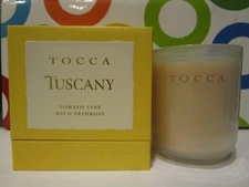 TOCCA ~ TUSCANY TOMATO VINE WILD PRIMROSE CANDELA ~ 10 OZ