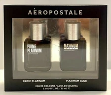 AEROPOSTALE MAXIMUM PRIME PLATINUM EAU DE COLOGNE FRAGRANCE LOT OF 2 SET