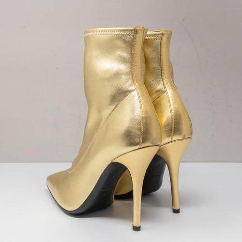 Giuseppe Zanotti Salome Gold Stretch Sock Bootie, Size 38 EU (8 US) MSRP $895 - Picture 7 of 10
