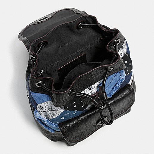 Coach Patchwork Turnlock Rucksack Backpack 37743 Canyon