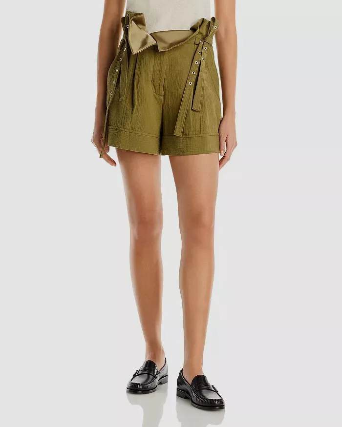 Cotton paperbag shorts sale