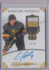 2019-20 Upper Deck The Cup Signature Materials Patch Autograph Cody Glass RC