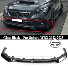 For Subaru WRX VB 2022-2025 V2 S Style Front Bumper Lip Splitter Kit Gloss Black