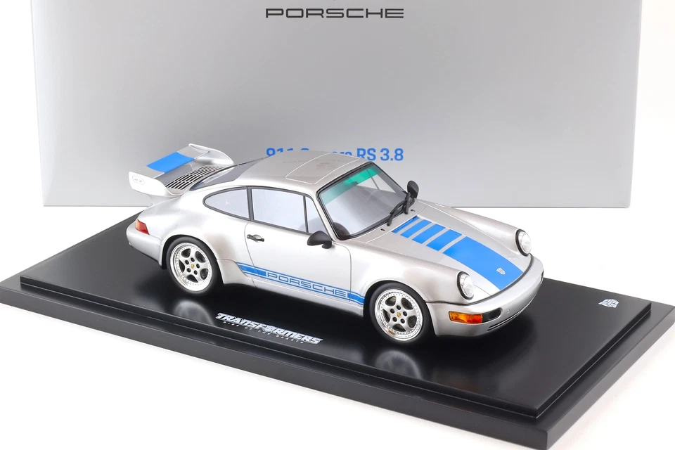 1:18 Spark Porsche 911 964 Carrera RS 3.8 Mirage Transformers Argento WAP DEALER - Immagine 2 di 4