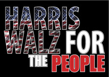 Harris walz for the People  Laminated Vinyl Decal Sticker Label