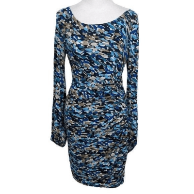 blue shift dress for wedding Wedtrend Women Chiffon Mother of the Bride Dress Sky Blue Long Sleeves  Wedding Guest Dress with Sequins – WEDTREND main image 0