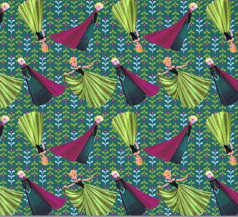 Fat Quarter Disney Frozen Coronation Day Anna & Elsa 100% Cotton Quilting Fabric
