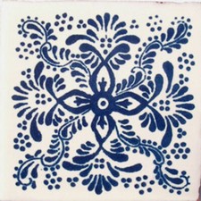  C039 Mexican Tile sample Ceramic Handmade 4x4 inch, GET MANY AS YOU NEED  