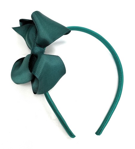 Girls Kids Large Hair Bow Headband Alice Band Ribbon Bands School Wedding Party - Picture 16 of 22