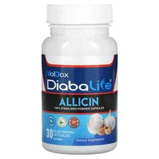 2 X Allimax, Diabalife, Allicin, 500 mg, 30 Vegetarian Capsules