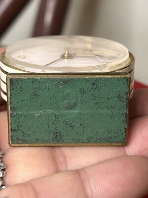 REVEIL BULOVA CARAVELLE MINIATURE TRAVEL ALARM CLOCK - SWISS