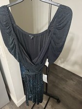 Max & Ash Women’s Midnight Blue Sequined Short Cocktail Dress Size L NEW W/Tags