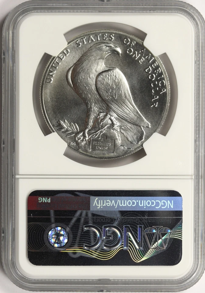 1984-S Olympics $1 Commemorative Silver Dollar NGC MS69 - Image 2 of 2