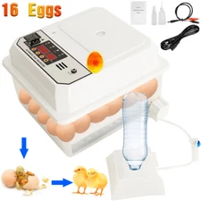 16 Eggs Incubator Digital Automatic Turner Hatcher Temperature Control Alarm