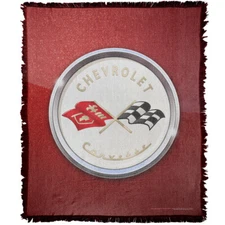 Chevrolet Blanket, 50"x60" Corvette Emblem Fleck Woven Cotton Blend Throw