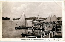 AK TEGEL /BERLIN TEGELORT Partie am HEIDESCHLÖSSCHEN, Segler, Dampfer 1929