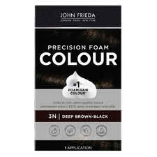 John Frieda Precision Foam Colour, Deep Brown Black 3N, Full-coverage Hair Color