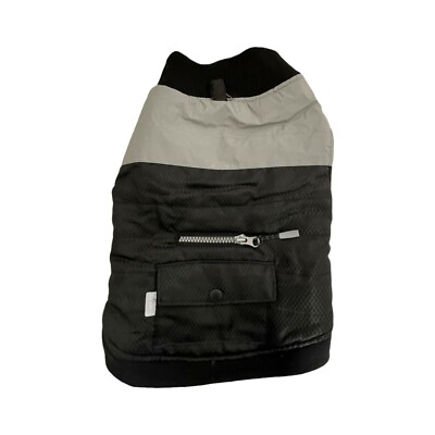 NWT Top Paw Black With Reflective Fleece Lined Insulated Filled Winter Vest L