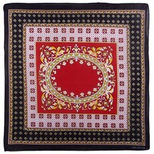 Vintage Print Cotton Bandanna Scarf, Mouth Covering Headwear