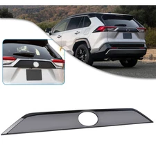 Rear Trunk Cover Tailgate Lid Trim For 2019-2025 Toyota RAV4 Glossy Black Parts