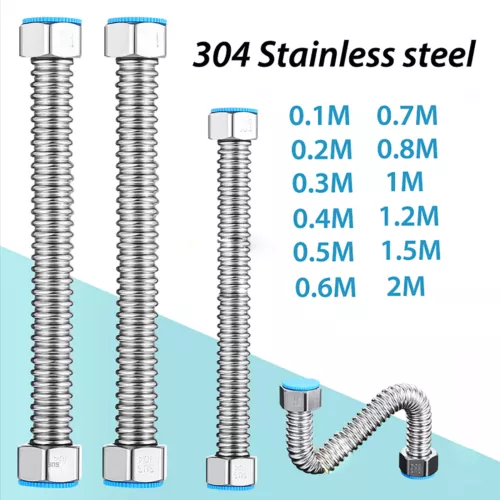 IG 1/2" Brauseschlauch Duschschlauch Länge 0.1M bis 2M V2A 304 Edelstahl Metall - Bild 2 von 5