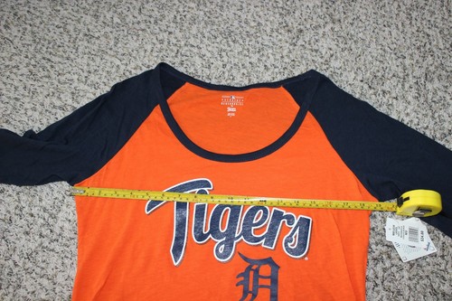 NUEVO Damas TIGRES DETROIT Camiseta Mujer Tallas Pequeñas o Medianas Béisbol Brillo - Imagen 6 de 7