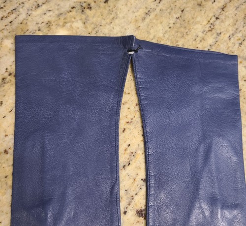 ¡Nuevo! Guantes formales formales de cuero suave azul talla M 7 para mujer de 11" Italia - Imagen 4 de 12