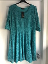 turquoise lace stretch dress formal party plus size 20 skater floral