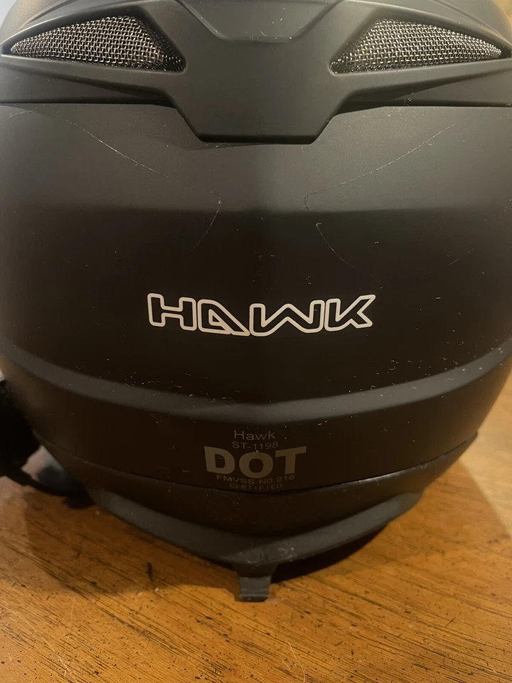 CASCO de motocicleta Hawk ST-1198 Transition 2 en 1 negro - tamaño PEQUEÑO con Comms Hawk Foto 4 de 4