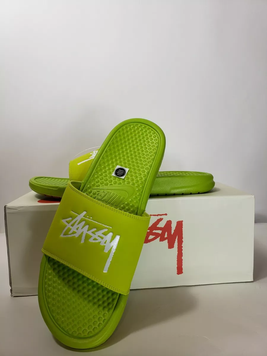 Nike X Stussy Benassi Slide Bright Cactus CW2787 300 US Men’s 11 Confirmed Order