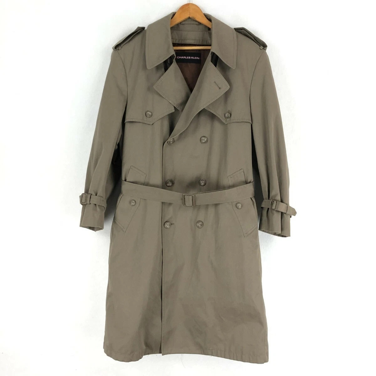 Charles Klein Men s Size 42R Brown Double Breasted Long Sleeve
