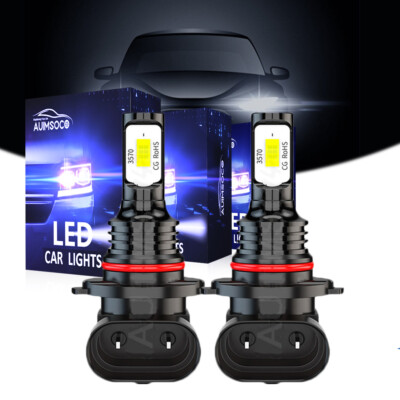 9005 9006 LED White Headlight Hi/Lo Beam Combo Bulbs For 88 98 Chevy C10 C K Gmt400 Pickup - Foto 2
