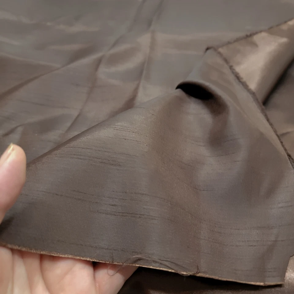 Satin Sewing Fabric Brown 45" Wide 4 Yards - Image 2 of 4