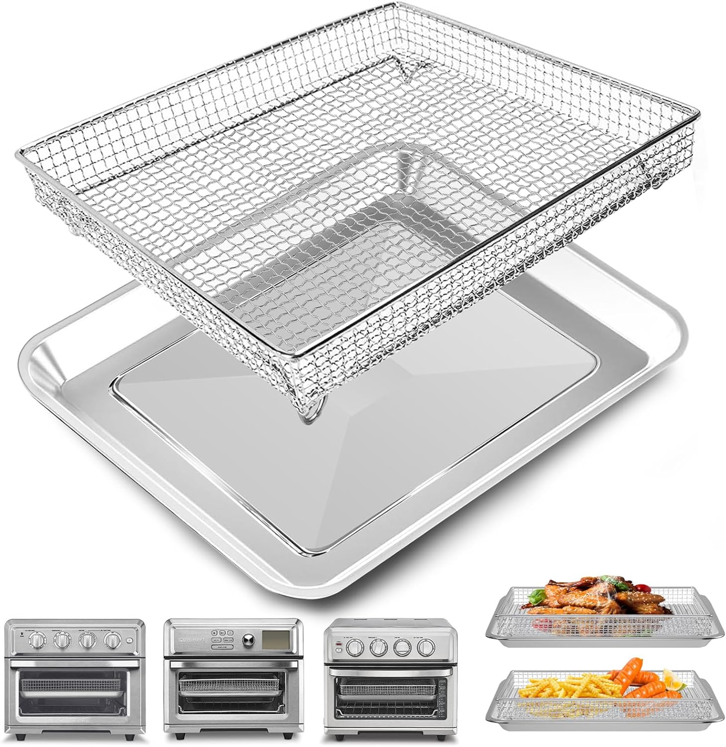 Air Fryer Basket Tray for Cuisinart TOA-60 TOA-65 TOA-70 Toaster Air Fryer Conve