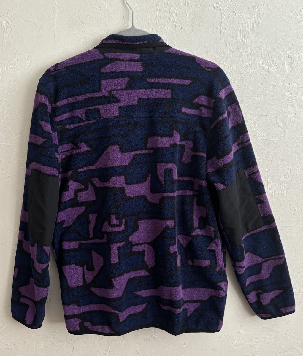 Stussy Men's Purple Long Sleeve Camo Fleece Zip Jacket Size S | eBay