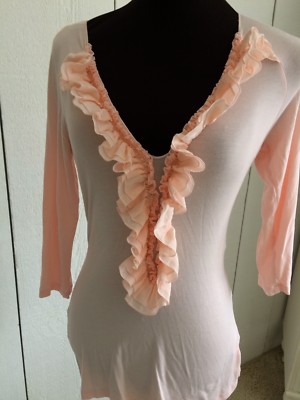 peach ruffle top