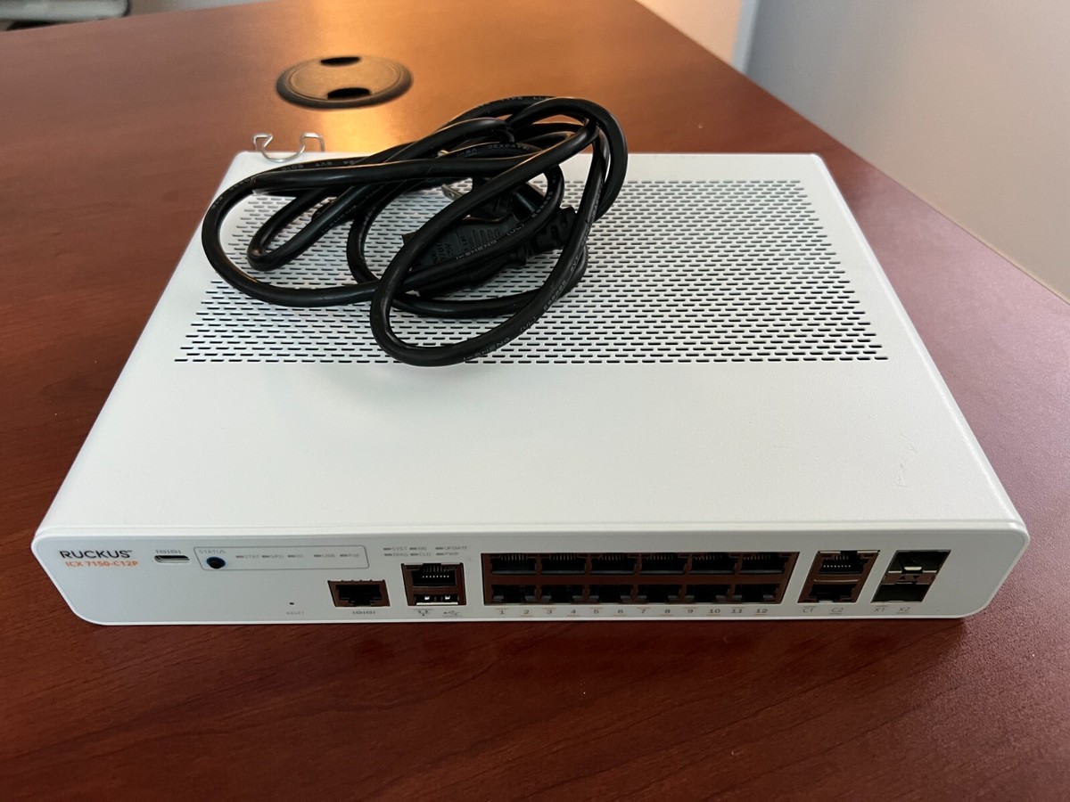 良品】Ruckus ICX 7150-C12P 12ポート Brocade