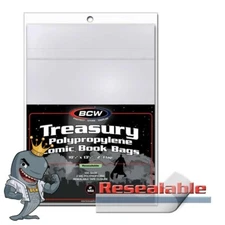 BCW Treasury Resealable Comic Bags 100ct Pack FREE SHIP