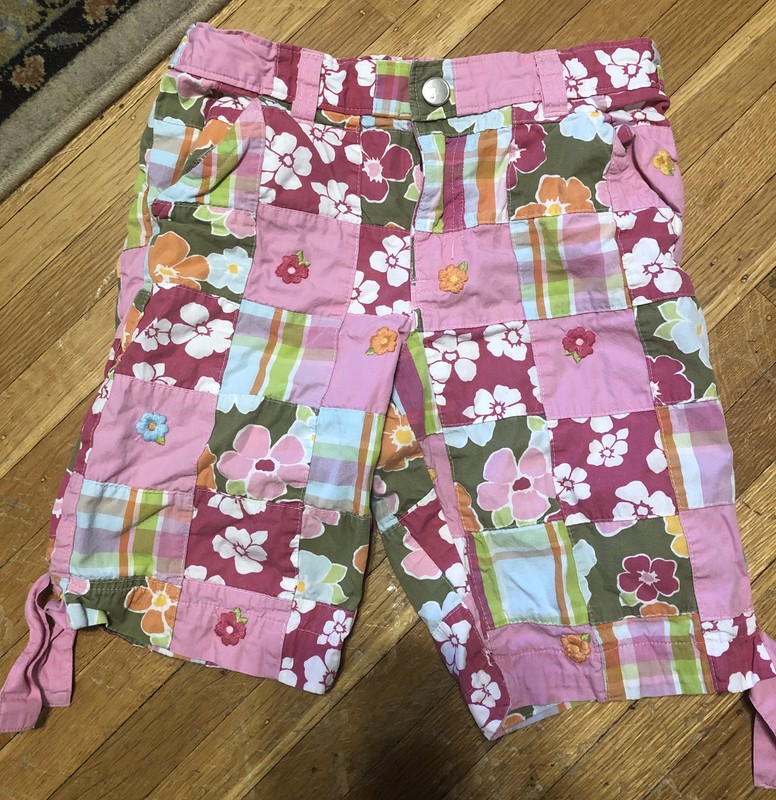 Gymboree Floral Reef Floral Plaid Patchwork Ruffled Shorts Size:9 EUC