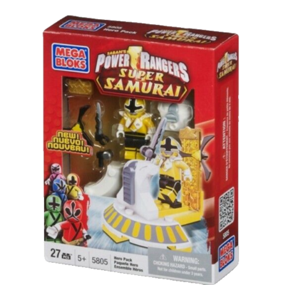 【2袋set】【新品未開封】ウェルレコ Wellreco★バーゲンSALE★ Power Rangers Samurai Mega Bloks 5742 Gold Ranger Hero Pack New
