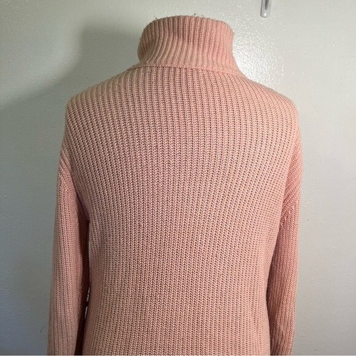 Halogen Women’s Size Large Lace-Up Side Tunic Sweater Light Pink Cotton Cashmere - Picture 8 of 12