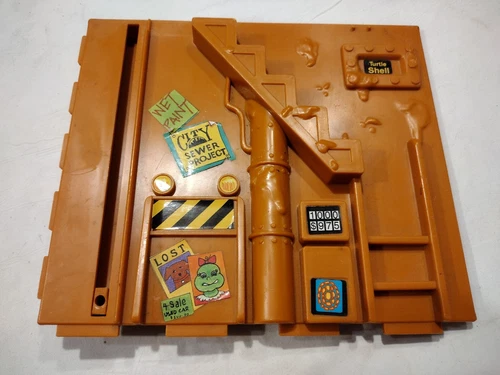 Vintage 1989 Ninja Turtles Sewer Lair Playset Elevator Wall Part - Good Part