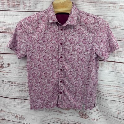 Black Clover Shirt Mens Large Swirl Short Sleeve Button Down Golf Performance