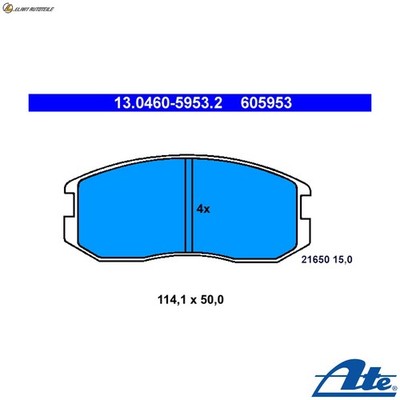 BREMSBELAGSATZ SCHEIBENBREMSE 13.0460-5953.2 FÜR MITSUBISHI LIBERO/V/Station
