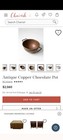 Huge Large Antique Copper Candy Bowl 18" Diameter Iron Handles, With Oak Stand — photo 8