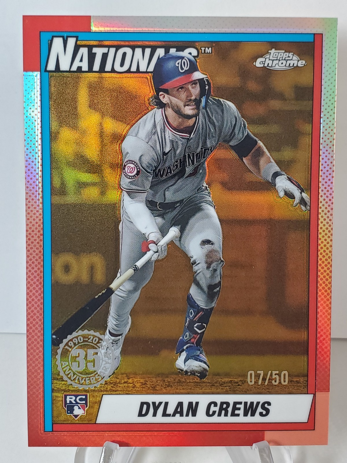 2025 Topps Chrome Dylan Crews Gold RC #d /50 Retro 1990 Refractor