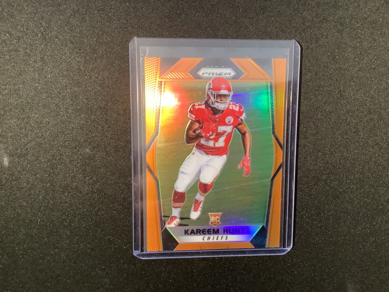 Kareem Hunt RC 2017 Panini Prizm Orange Rookie KC Chiefs 093/275