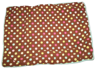 Pottery Barn Teen Coco Dot STD Pillow Sham Brown Pink Green Corduroy Polka-Dot