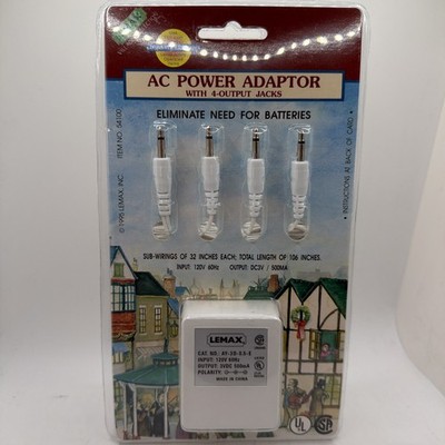 Lemax Dickensvale AC Power Adapter with 4 Output Jacks #54100 Village-NOS